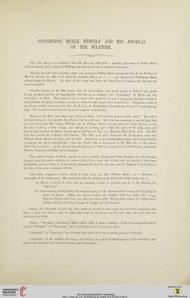 Concerning Merle himself and his Journal of the Weather