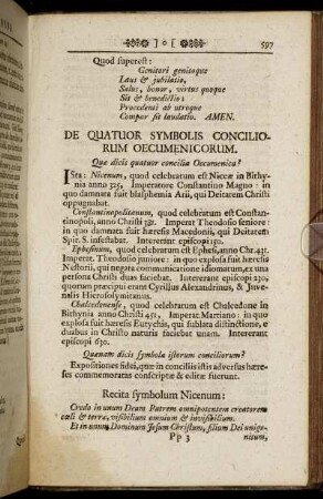 De Quatuor Symbolis Conciliorum Oecumenicorum.
