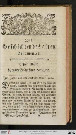 Die Geschichten des alten Testamentes