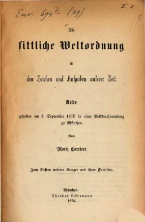 Fliegende Kriegslieder : zum Besten hilfsbedürftiger Krieger und ihrer Angehörigen