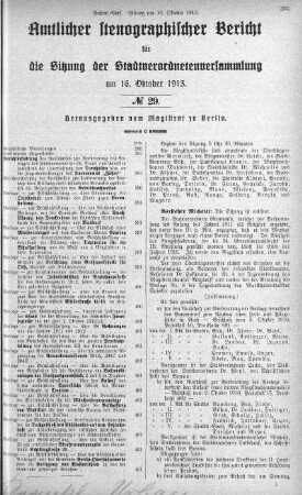 No 29, 16. Oktober 1913
