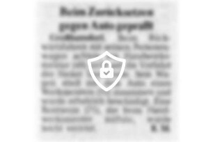 Beim Zurücksetzen gegen Auto geprallt