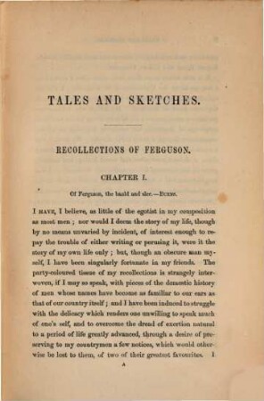 Tales and Sketches : Edited, with a preface, by Mrs. Miller