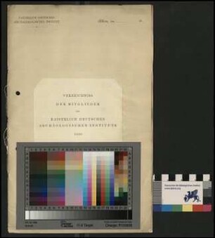 Verzeichniss der Mitglieder des Kaiserl. Deutschen Archäologischen Institutes 1890 (Änderungsmeldungen)