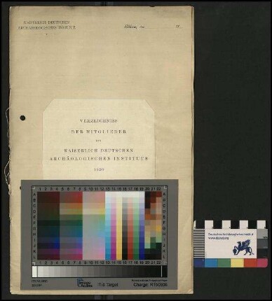 Verzeichniss der Mitglieder des Kaiserl. Deutschen Archäologischen Institutes 1890 (Änderungsmeldungen)