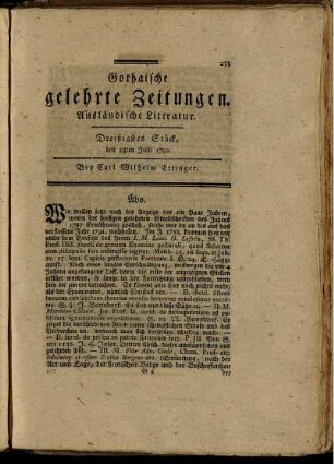 Dreißigstes Stück, den 28ten Julii 1792.
