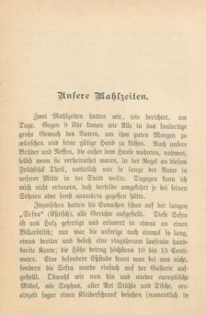 Unsere Mahlzeiten