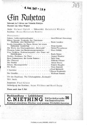 Ein Ruhetag
