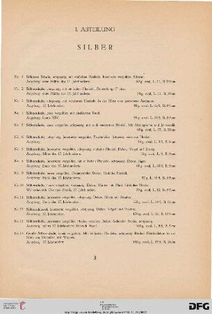 I. Abteilung (Nr. 1-220)