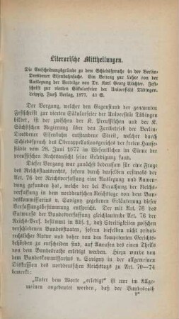 Literarische Mittheilungen