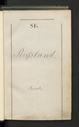 SFeI, Philologie der neueren Völker, Russland: Realkatalog der Stadtbibliothek zu Hamburg