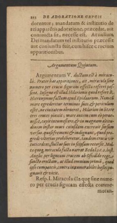 Argumentum Quintum.