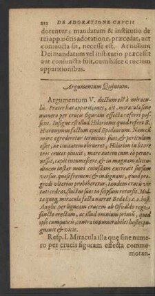 Argumentum Quintum.