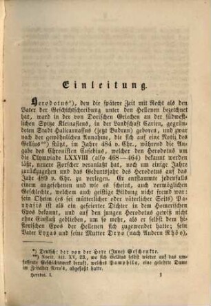 Die Musen des Herodotus von Halicarnassus, 1. Clio