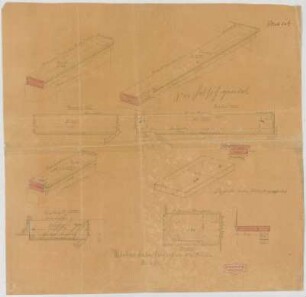 Thiersch, Friedrich von; München, Georgenstr. 16; Haus Thiersch - Stufen (Grundrisse, Perspektiven, Querschnitt)