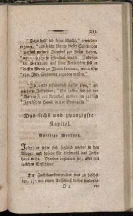 Das sechs und zwanzigste Kapitel. - Das dreisigste Kapitel.