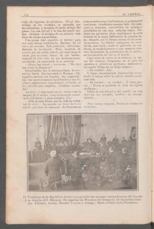 El Presidente de la República declara inauguradas las sesiones extraordinarias del Senado. - [Fotografía]