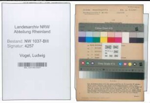 Entnazifizierung Ludwig Vogel , geb. 12.08.1891 (Bahnrat)