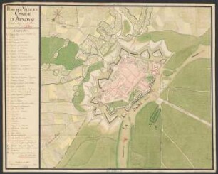 Plan de la ville et chateau d'Auxonne : relativ au projet de cette place pour l'année 1755