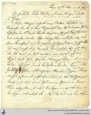 Nachlass J. G. Jacobi (NL 7/IV B 325) : Briefwechsel Pfeffel - Jacobi