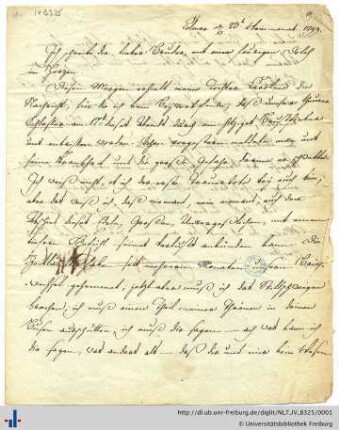Nachlass J. G. Jacobi (NL 7/IV B 325) : Briefwechsel Pfeffel - Jacobi