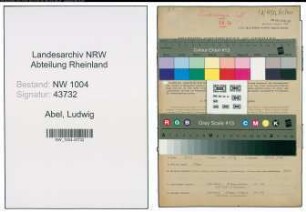 Entnazifizierung Ludwig Abel , geb. 22.08.1893 (Ingenieur)