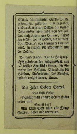 Die Zehen Gebote Gottes
