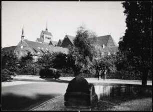 Dom, Minden Wiederaufbau: Blick auf den Dom und die Domschule von Südosten