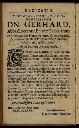 Reverendissime Et Praenobilissime Dn. Gerhard [...]