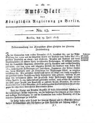 No. 23, 29. Juli 1818
