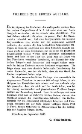 Vorrede zur ersten bis vierten Auflage.
