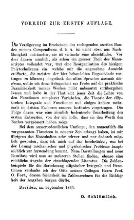 Vorrede zur ersten bis vierten Auflage.