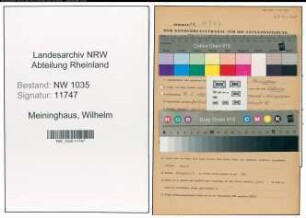 Entnazifizierung Wilhelm Meininghaus , geb. 07.01.1903 (Steiger)