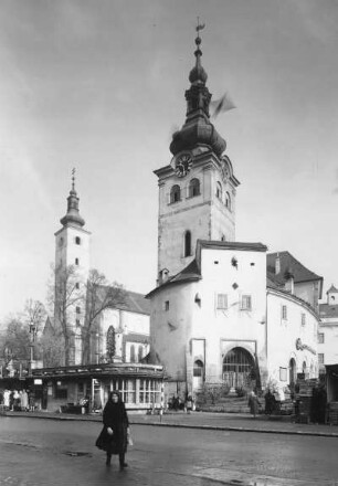 Banská Bystrica. Schloßkirche und Stadtburg