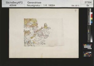 Erste Landvermessung des Kurstaates Sachsen von Matthias Oeder (1586-1607); Reproduktion zum 800. Regierungsjubiläum des Hauses Wettin