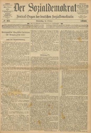 No 43. Donnerstag, 22. Oktober 1885.