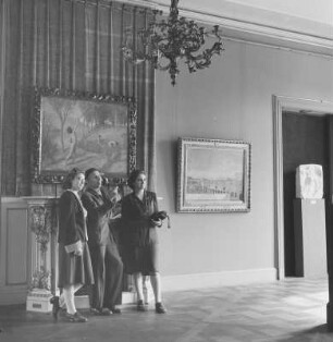 Dresden-Pillnitz. Raumaufnahme. Interimsquartier der Dresdner Gemäldegalerie in Schloss Pillnitz