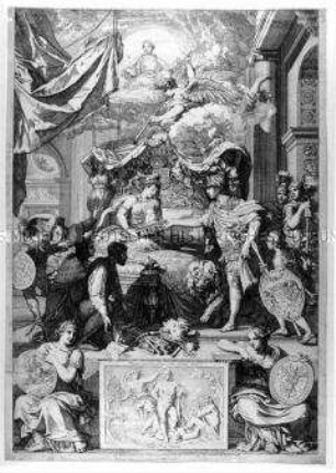 Allegorische Darstellung: Wilhelm III. von Oranien befreit England