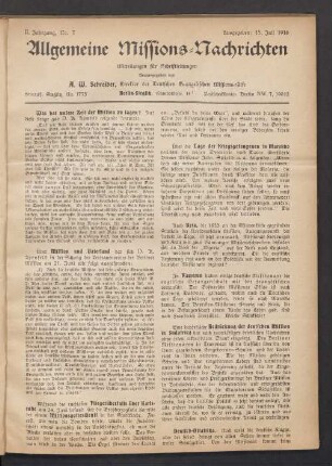 No. 7. 15. Juli 1916