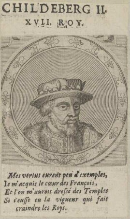 Bildnis des Childeberg II., König des Fränkischen Reiches