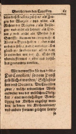 Bericht/ von den Concilien.