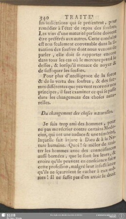 Du changement des choses naturelles