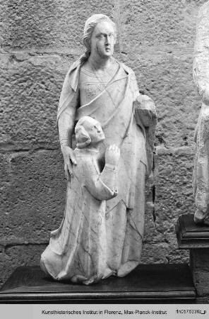 Thronende Madonna mit Engeln und Stiftern : Engel und Stifter