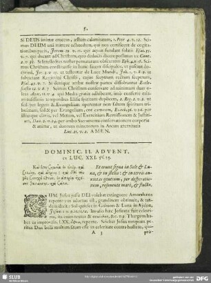 Dominic. II. Advent. ex. Luc. XXI. vs. 25.