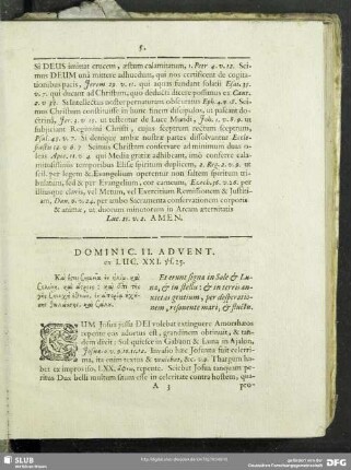 Dominic. II. Advent. ex. Luc. XXI. vs. 25.