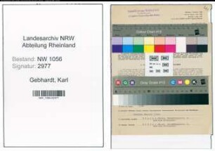 Entnazifizierung Karl Gebhardt , geb. 19.10.1893 (Ingenieur)