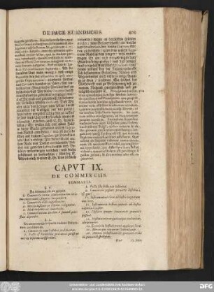 Caput IX. De Commerciis.