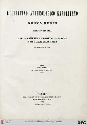 N.S.1: Bullettino archeologico Napoletano