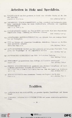 Textilien (Nr. 251-255)