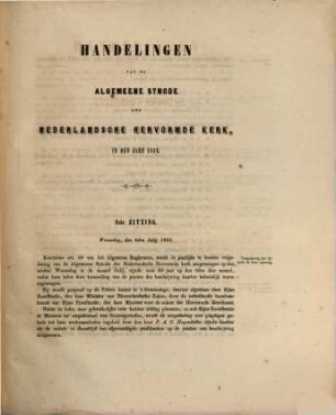 Handelingen van de gewone vergadering van de Algemeene Synode der Nederlandse Hervormde Kerk. 1859 = Vol. XI